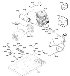 Power Group Diagram and Parts List for 040588-01  Briggs and Stratton Generator